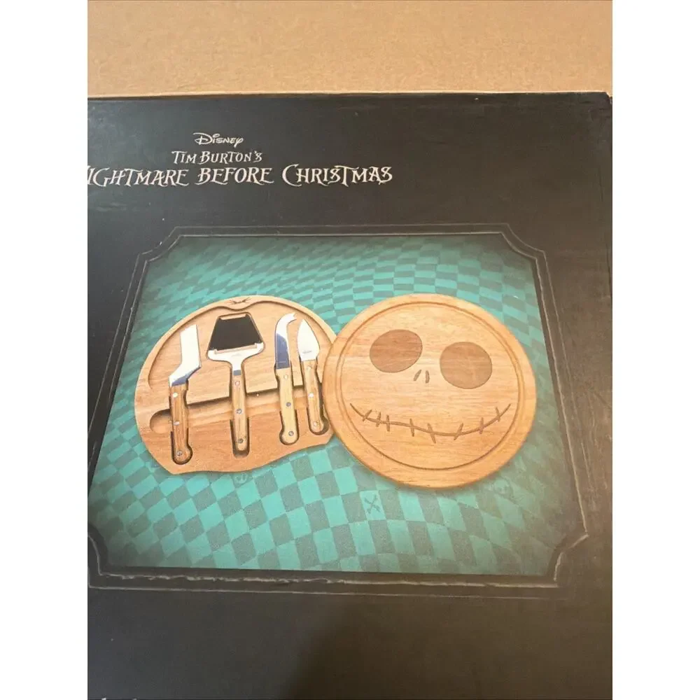 Disney Tim Burton’s Nightmare Before Christmas Cheese Board And Tool Set NEW